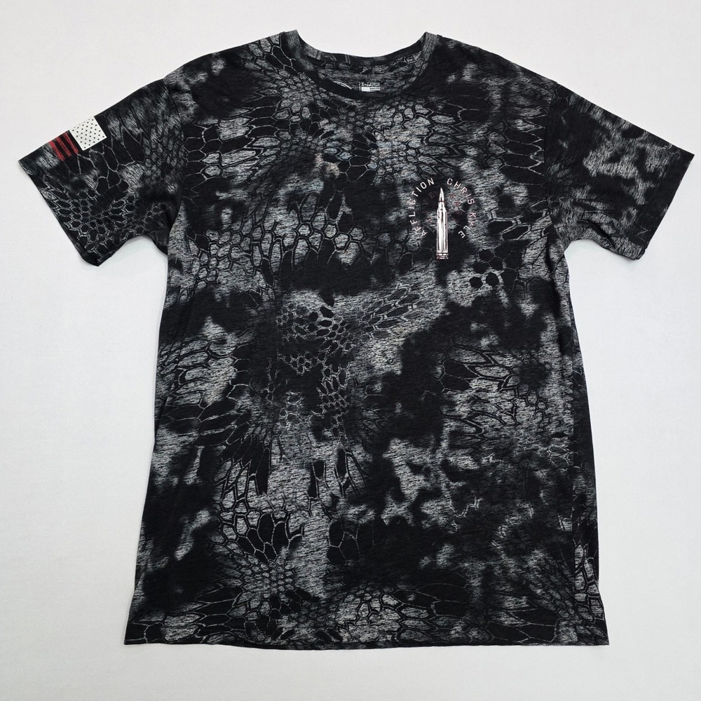 Affliction Chris Kyle American Sniper Shirt Mens XL Black Camo Graphic Tee